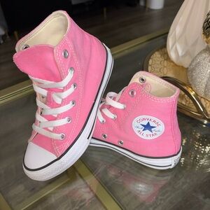 Kids Converse All Star Pink Canvas High-Tops